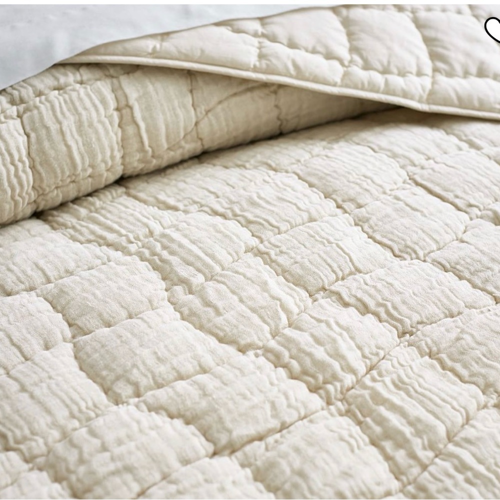 Pottery Barn Tan Quilted Bedding Set - Picture 3 of 11
